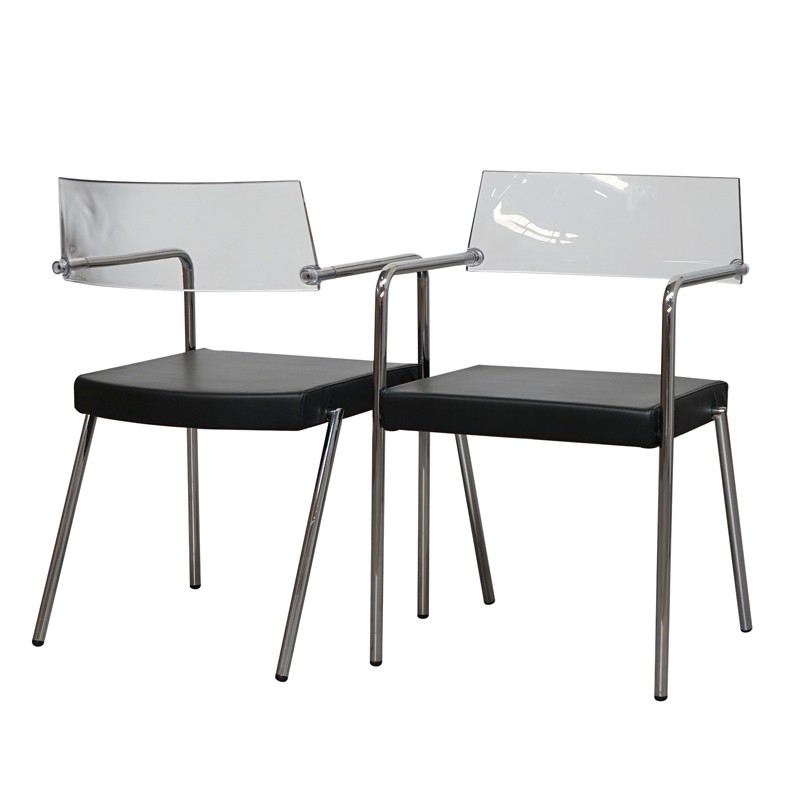 Silla Confidente Respaldo Transparente MM1728 - Montiel