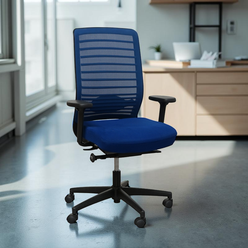 Silla Ergonómica Azul Gaia de Gil Estevez - Montiel