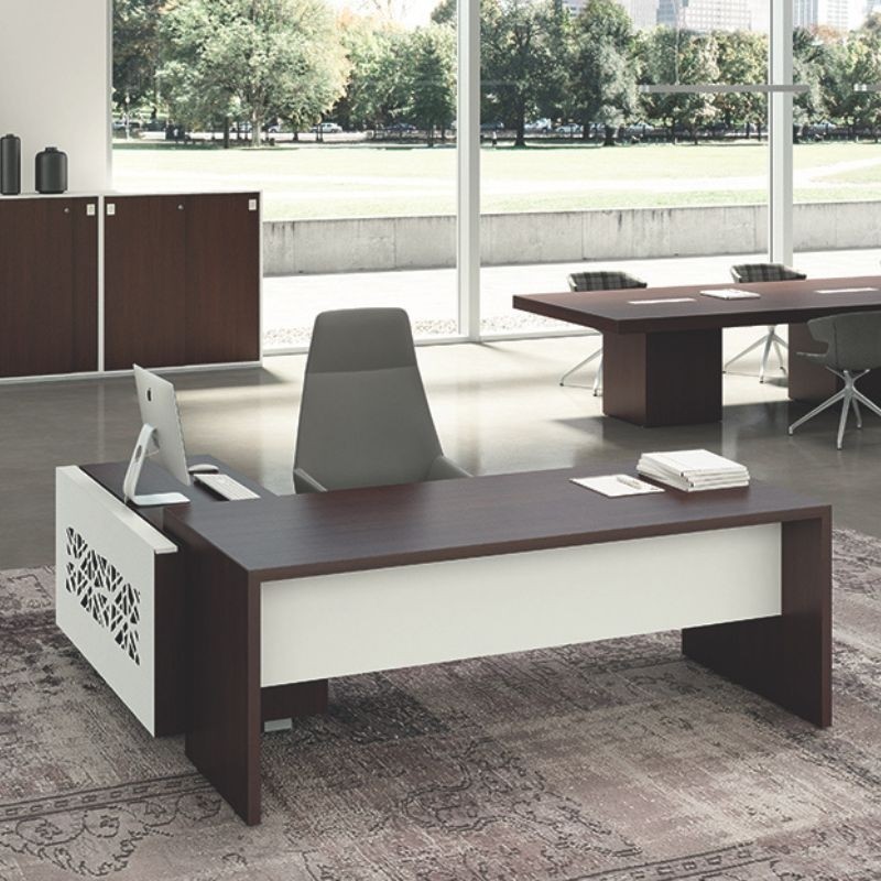 Mesa Dirección Madera con Mueble T45 de Quadrifoglio - Montiel