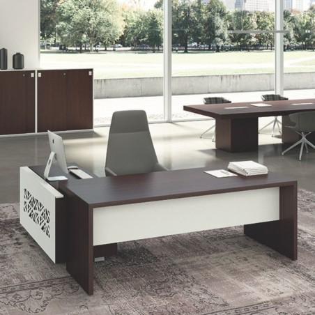 Mesa Dirección Madera con Mueble T45 de Quadrifoglio - Montiel