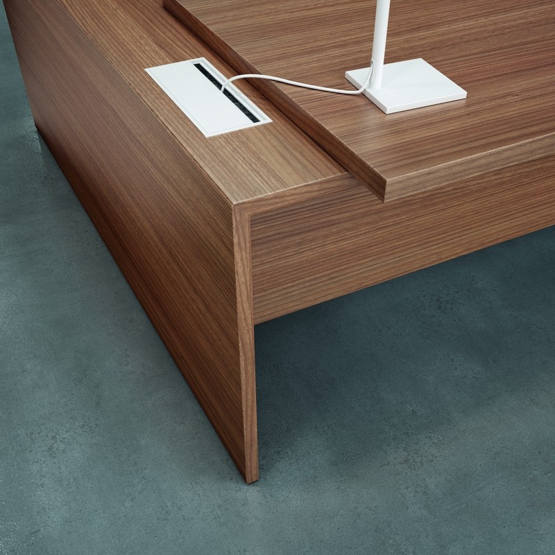 Mesa Dirección Madera con Mueble T45 de Quadrifoglio - Montiel