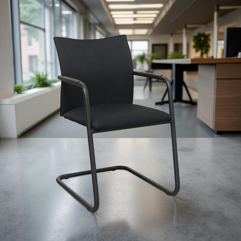 Silla Confidente Patin Negro de Luyando - Montiel