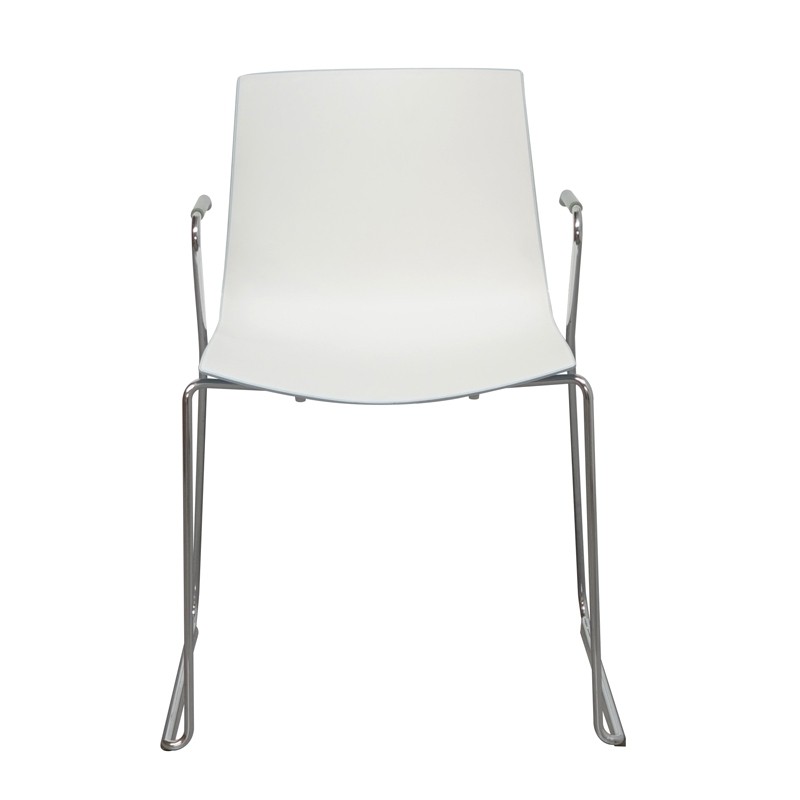 Silla Confidente Blanca Catifa de Arper - Montiel