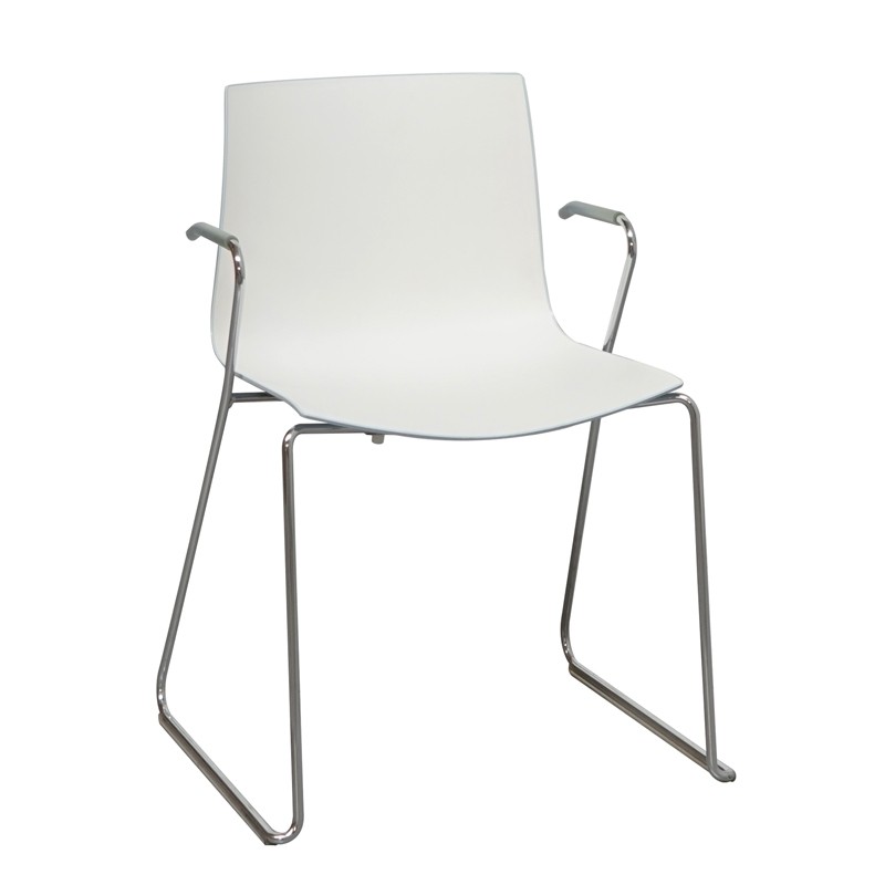 Silla Confidente Blanca Catifa de Arper - Montiel