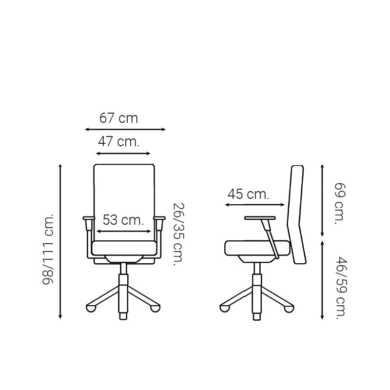 Silla Ergonómica Oficina Negra EVOS de Intacor - Montiel