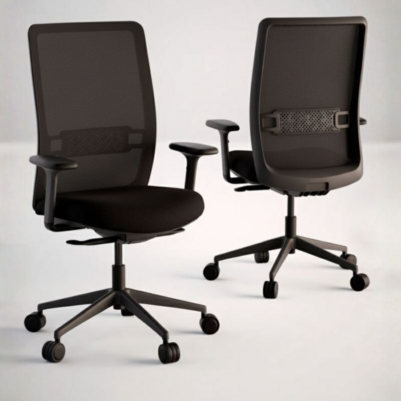 Silla Ergonómica Oficina Negra EVOS de Intacor - Montiel