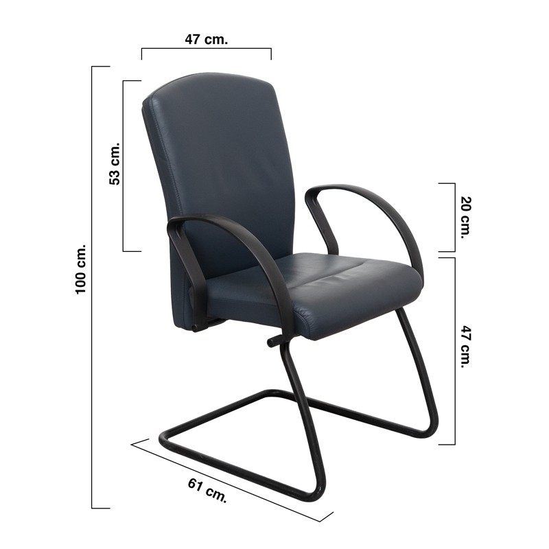 Silla Confidente Salas de Espera Azul de Roder - Montiel