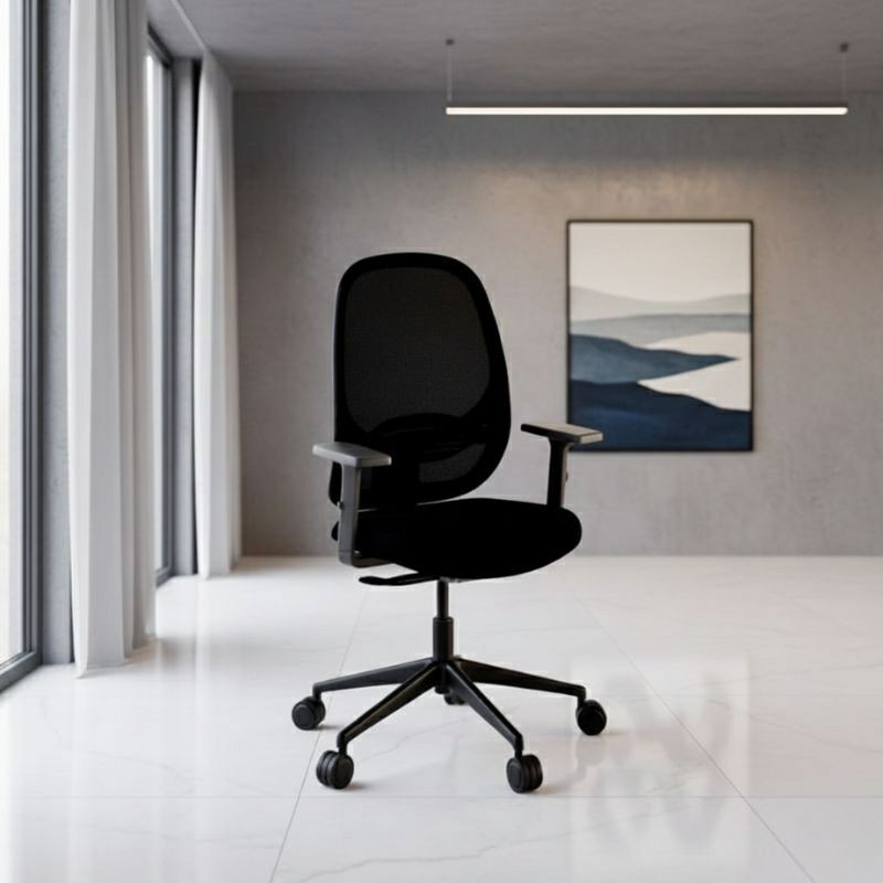 Silla Ergonómica Oficina Negra LUKAT de Intacor - Montiel