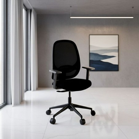 Silla Ergonómica Oficina Negra LUKAT de Intacor - Montiel