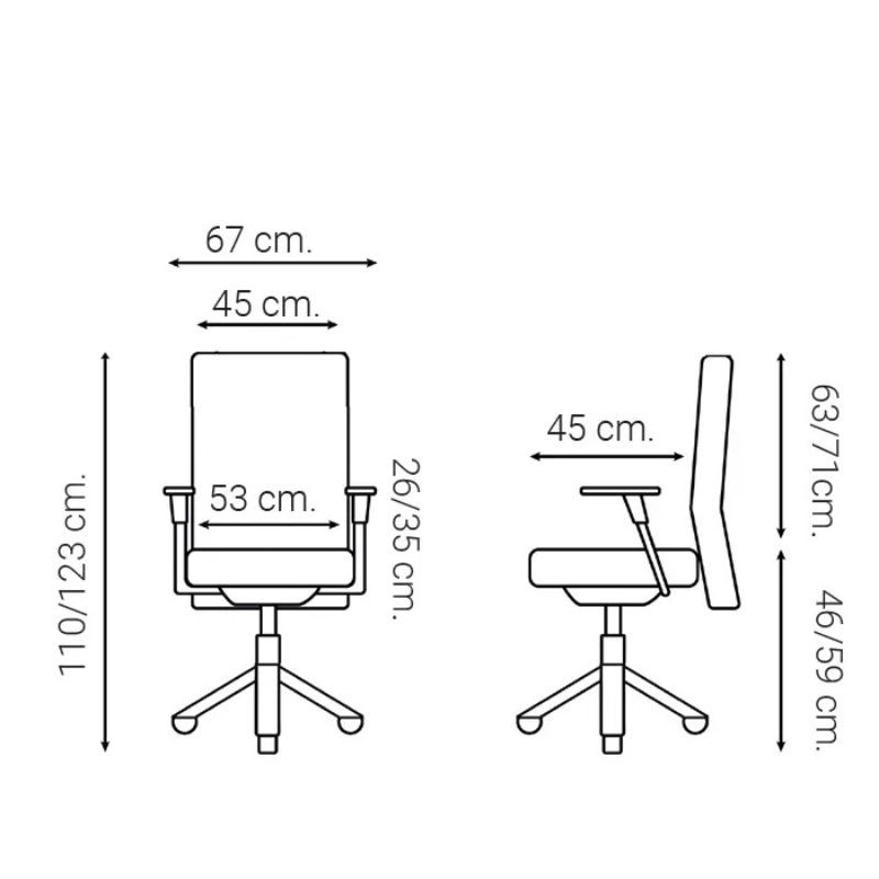 Silla Ergonómica Oficina Negra QUEEN de Intacor - Montiel