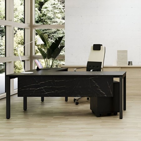 Mesa Dirección Oficina Efecto Mármol Flink de Kesta - Montiel