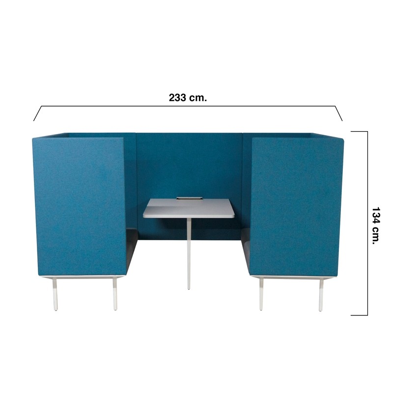 Sofás Dos Asientos con Mesa Central de Actiu - Montiel