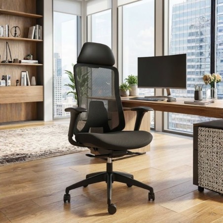 Silla Ergonómica Negra Oficina FEDO de Vincolo - Montiel