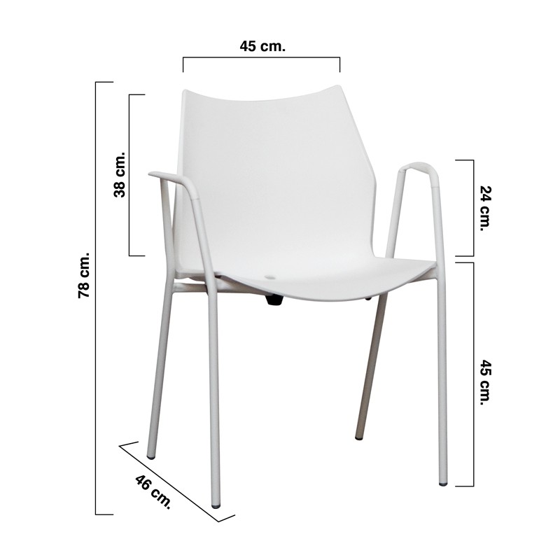 Silla Confidente Blanca Tenzing de Somomar - Montiel