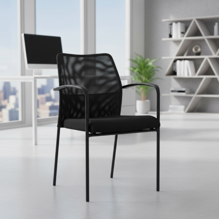 Silla Confidente Negra Fram de Somomar - Montiel