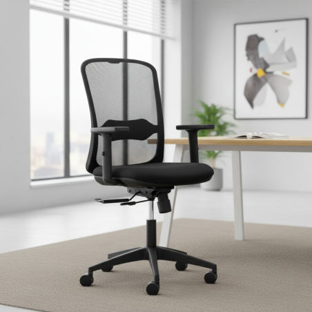 Silla Ergonómica Negra Aura de Somomar - Montiel