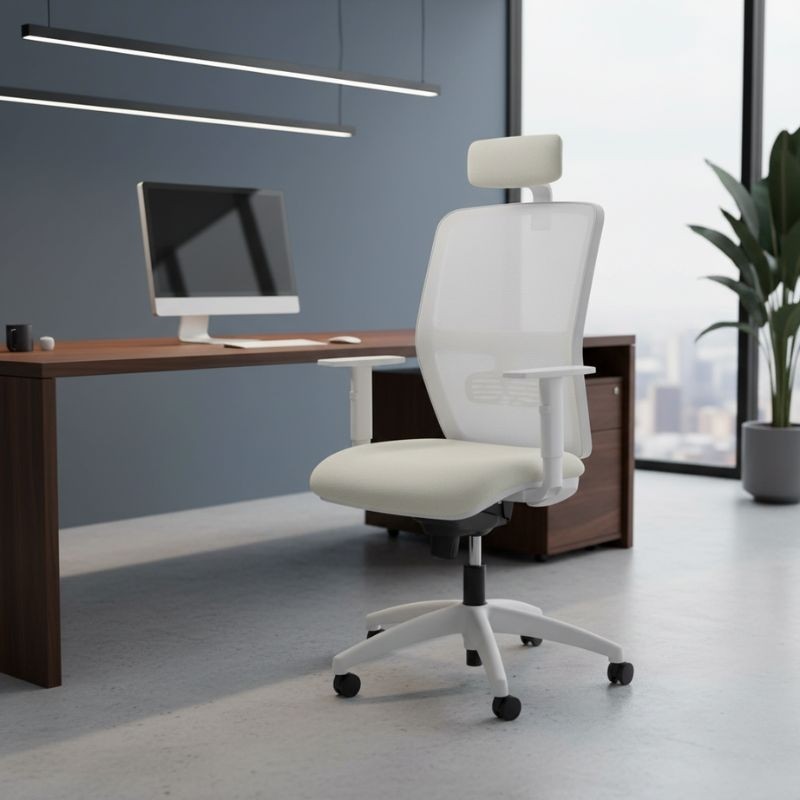 Silla Ergonómica Blanca Kerry White de Vincolo - Montiel