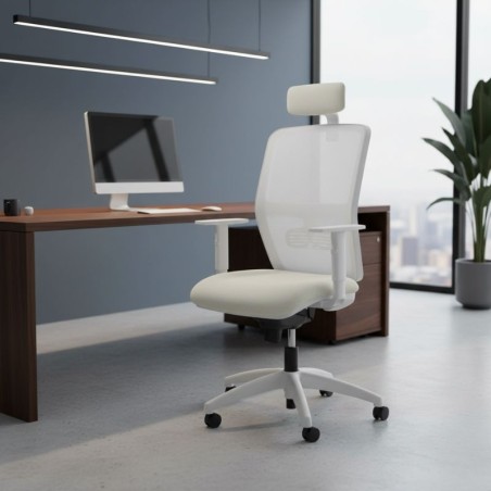 Silla Ergonómica Blanca Kerry White de Vincolo - Montiel