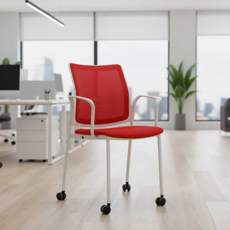 Silla Confidente Malla Roja Urban de Actiu - Montiel