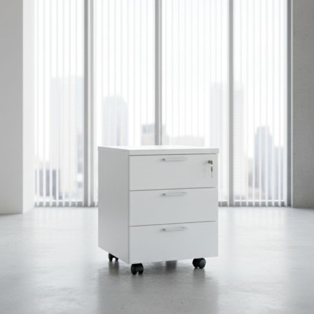 Cajonera Madera con Llave y Ruedas de Kunna - Montiel