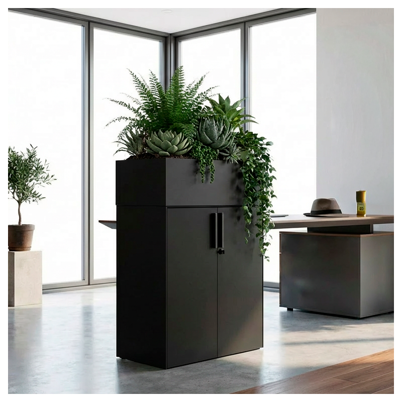 Armario Puertas Abatibles con Macetero de Steelcase - Montiel