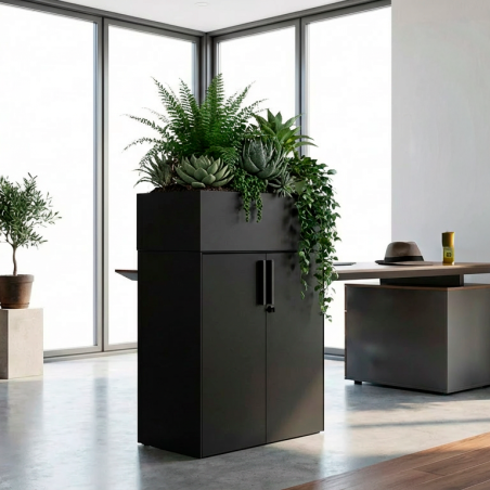 Armario Puertas Abatibles con Macetero de Steelcase - Montiel
