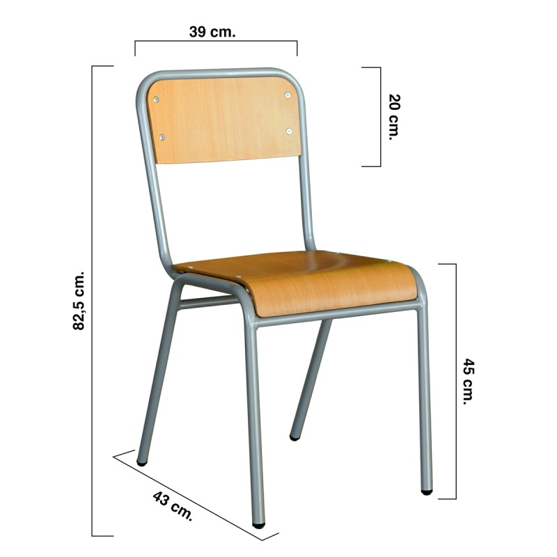 Silla Escolar 4 Patas Mod. Newton Educación By Kunna - Montiel