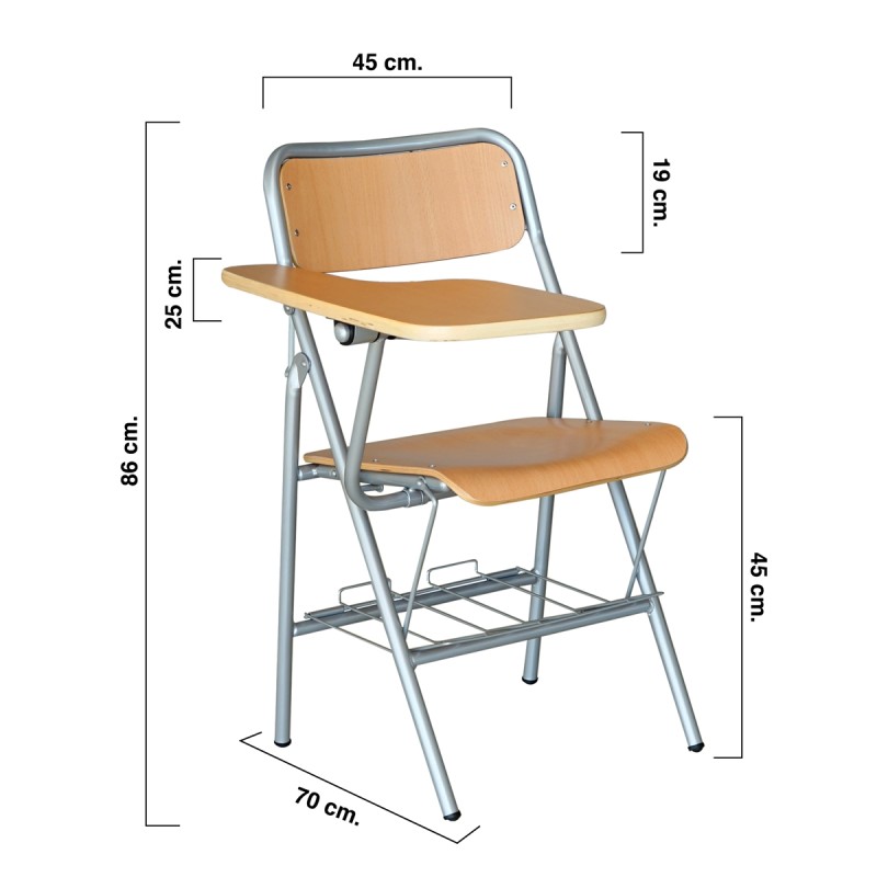 Silla Madera Escolar con Pala Mod. Newton Educación by Kunna