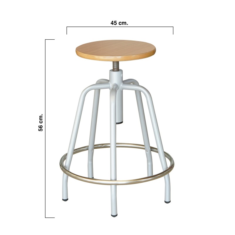 Taburete con Reposapiés Mod. Newton Educación By Kunna