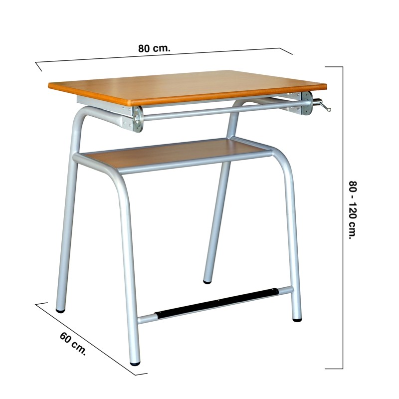Mesa Elevable Escolar Madera Mod. Newton Educación by Kunna