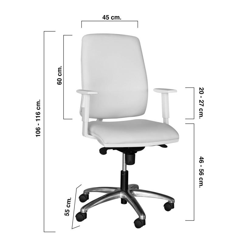 Silla Ergonómica Blanca Absolute de Luyando - Montiel