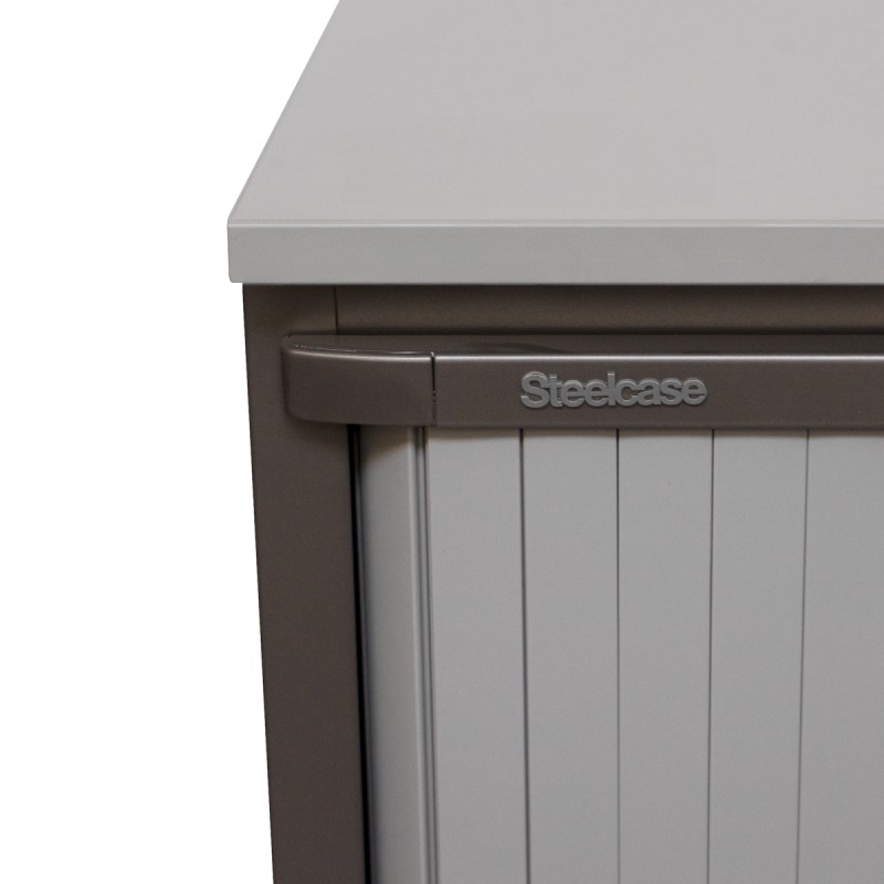 Armario Puertas Persiana Metálico Gris MM - Montiel