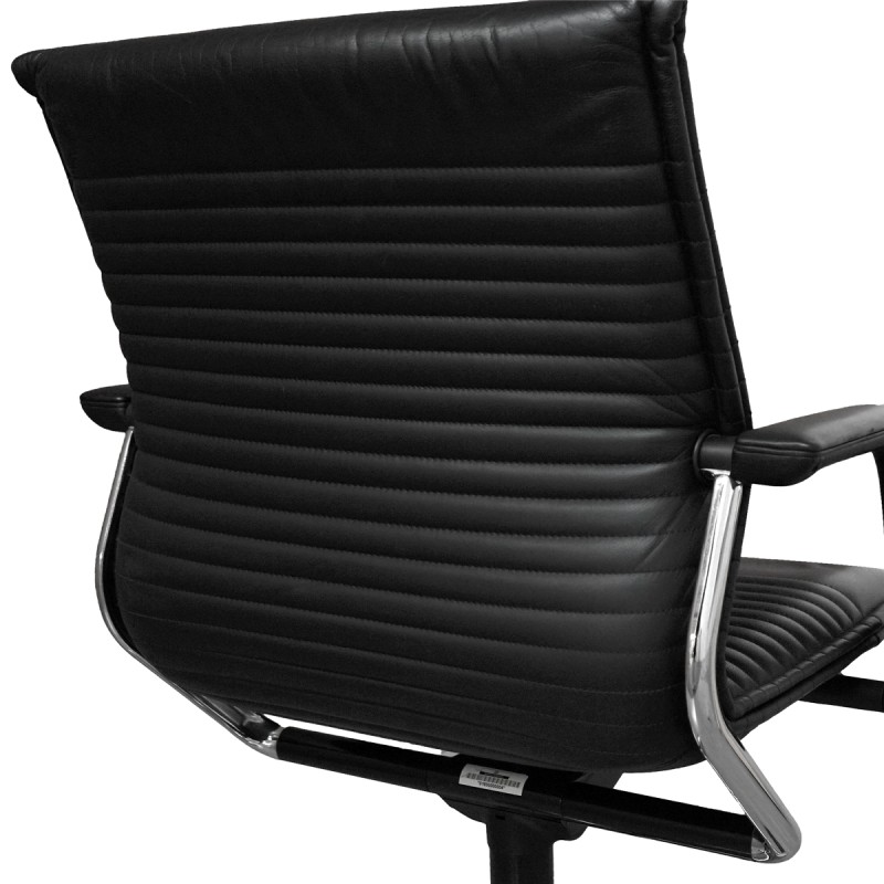 Sillón Despacho Giratorio Piel Negra de Wilkhahn - Montiel