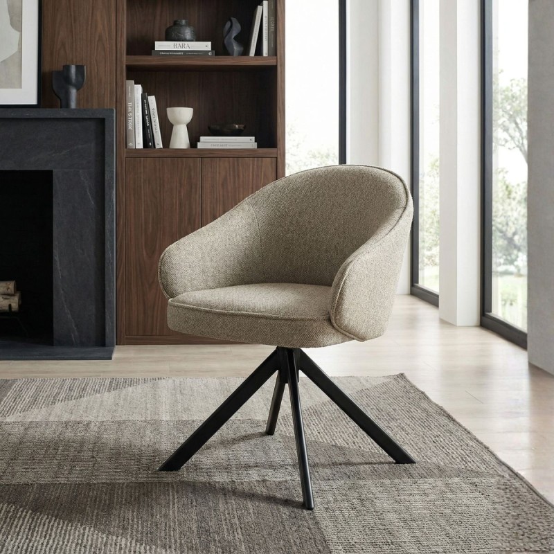 Butaca Recepción Giratoria Marrón Verona de Bogal - Montiel