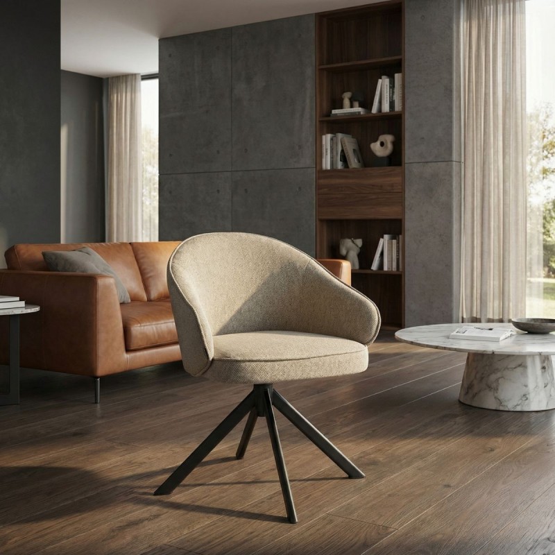 Butaca Recepción Giratoria Marrón Verona de Bogal - Montiel