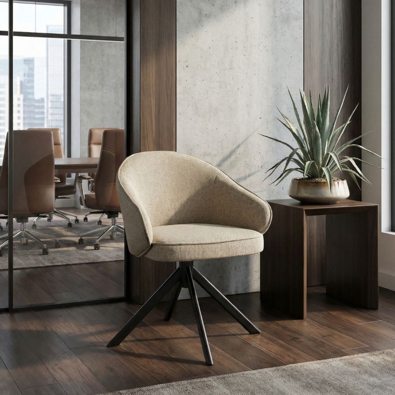 Butaca Recepción Giratoria Marrón Verona de Bogal - Montiel