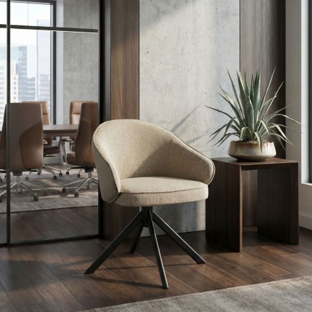 Butaca Recepción Giratoria Marrón Verona de Bogal - Montiel