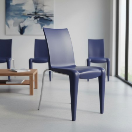 Silla para Salas de Espera Azul 4 Patas de Vitra - Montiel