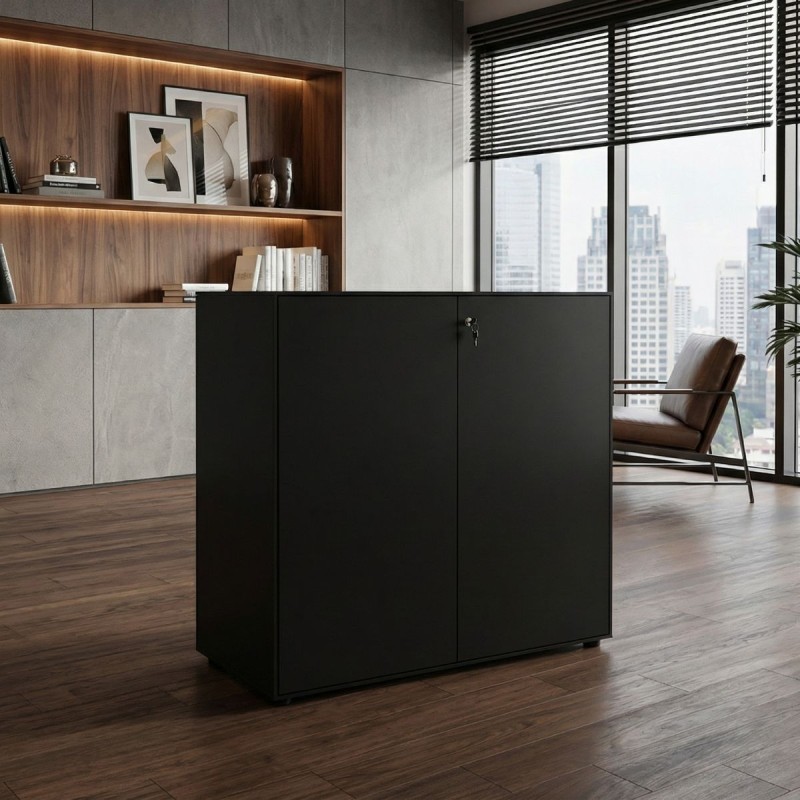 Armario Metálico Oficina Negro 100x50 cm. de Tecno - Montiel