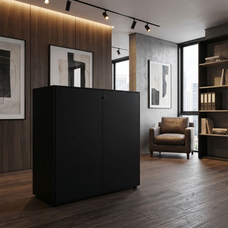 Armario Metálico Oficina Negro 100x50 cm. de Tecno - Montiel