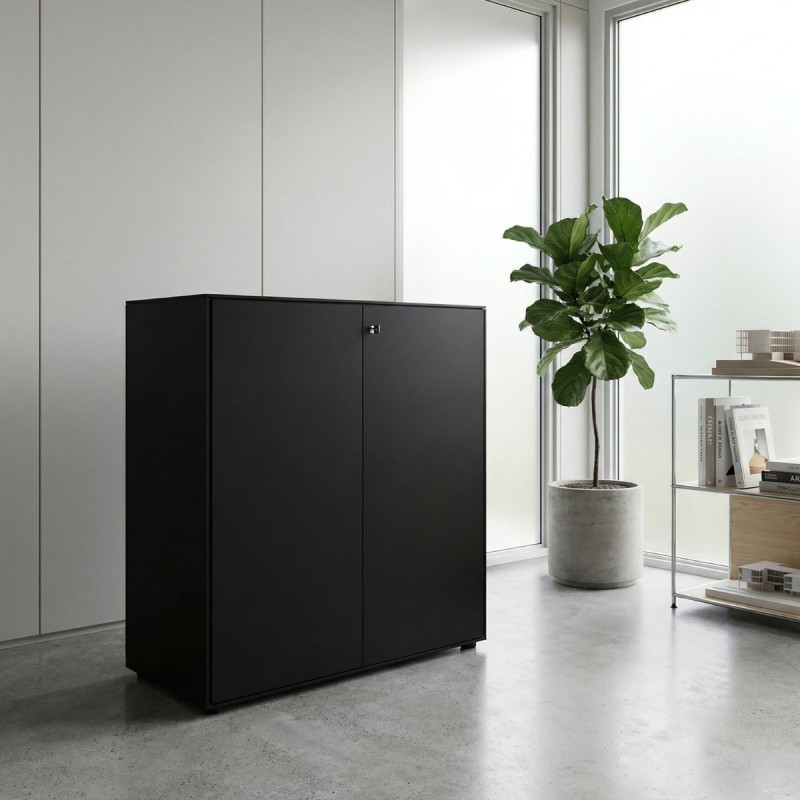 Armario Metálico Oficina Negro 100x50 cm. de Tecno - Montiel