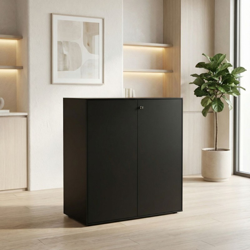 Armario Metálico Oficina Negro 100x50 cm. de Tecno - Montiel