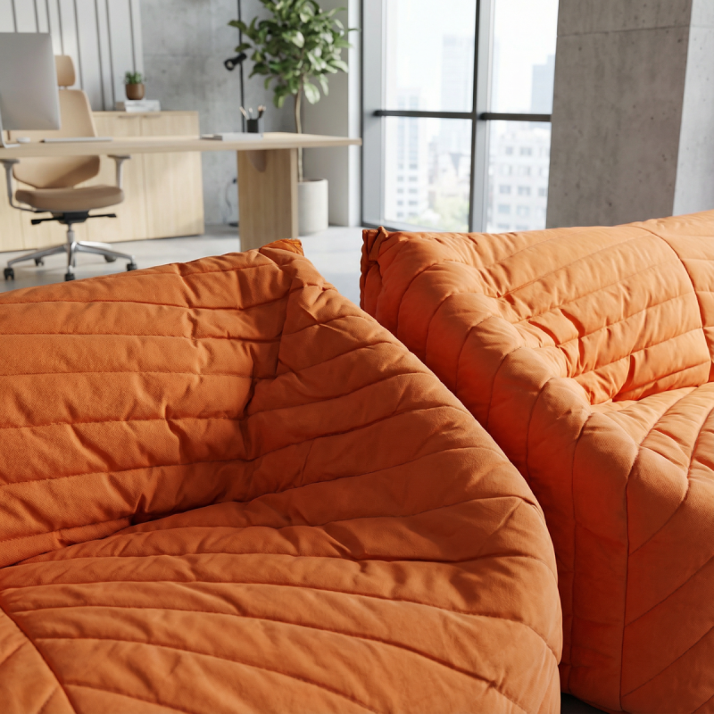 Sofá Naranja Desenfundable de Sancal - Montiel