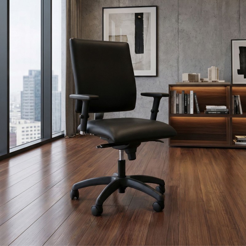 Silla Oficina Ergonómica Negra de Luyando - Montiel