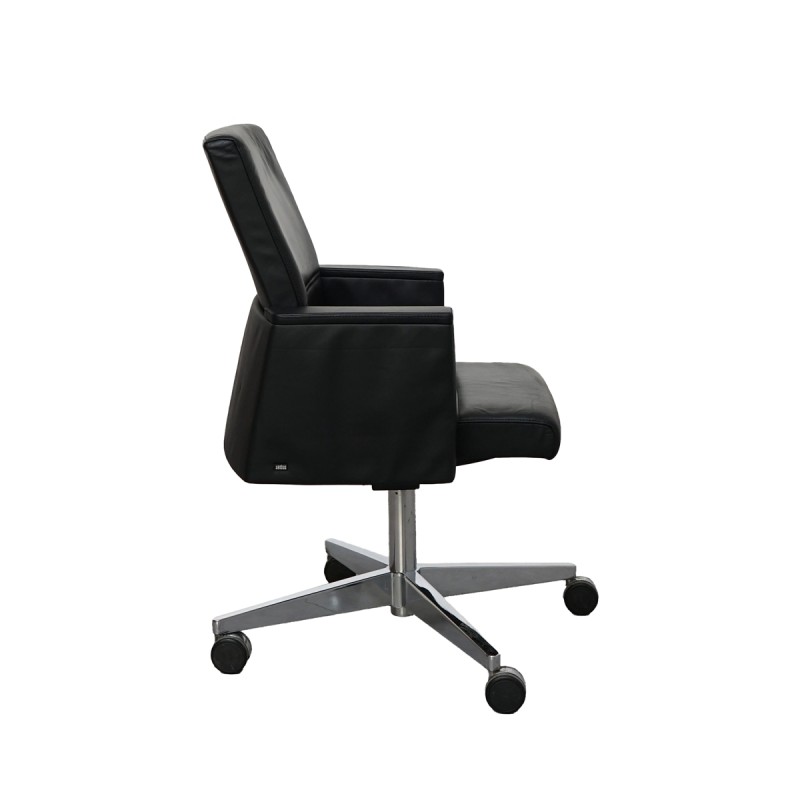 Sillón Negro de Oficina en Piel de Sedus - Montiel