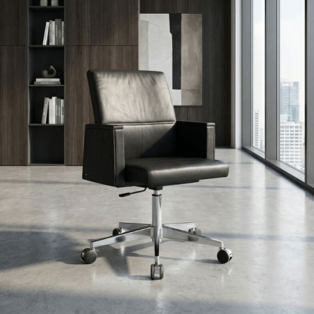 Sillón Negro de Oficina en Piel de Sedus - Montiel