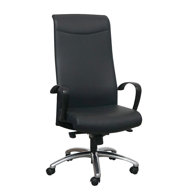 Sillón Ergonómico Piel Negra de  Kron - Montiel