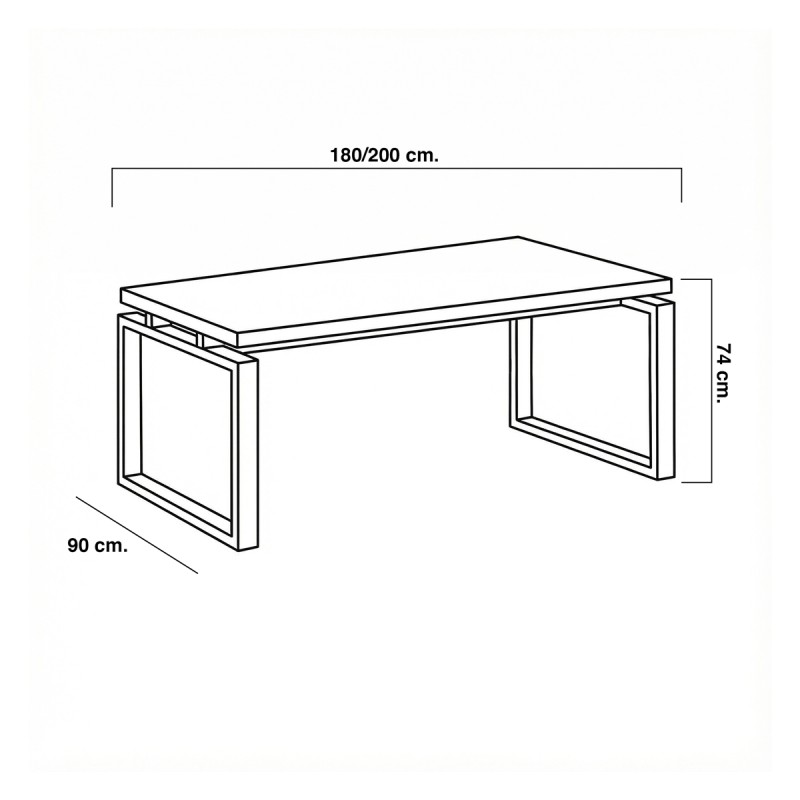 Mesa Dirección Cristal Blanco Volga de Euromof - Montiel