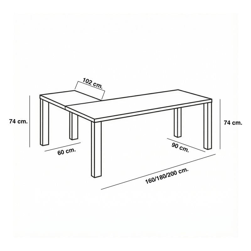 Mesa Dirección en L Senda de Euromof - Montiel