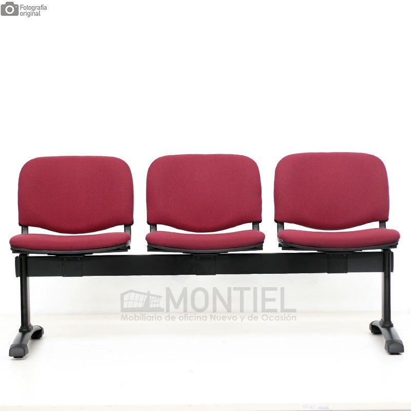 Bancada Tapizada Leo 3 Plazas Sala de Espera - Montiel